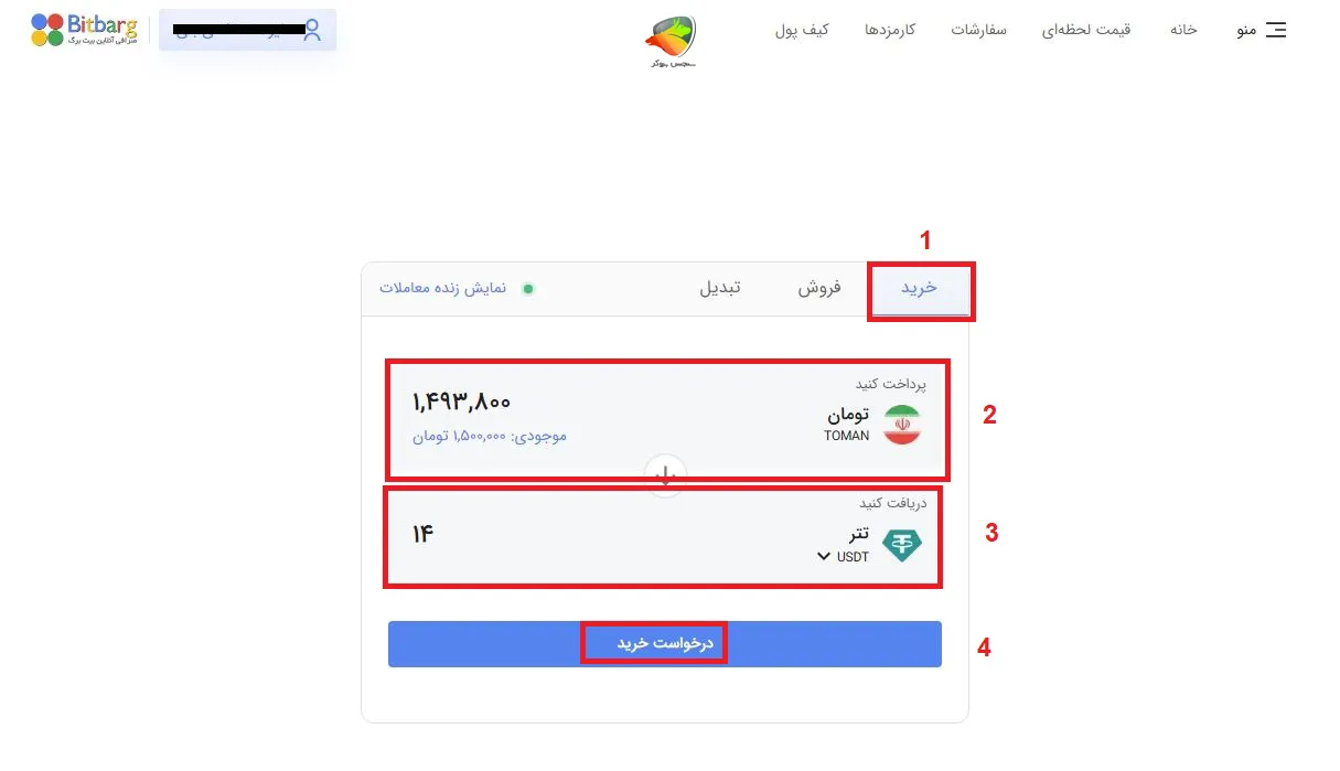 خرید تتر بیت برگ