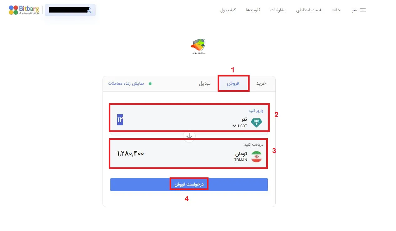 آموزش فروش ارز دیجیتال در بیت برگ