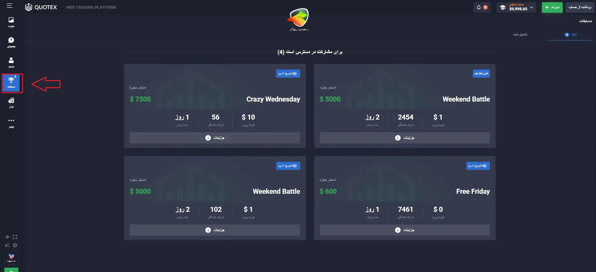 بروکر باینری کوتکس