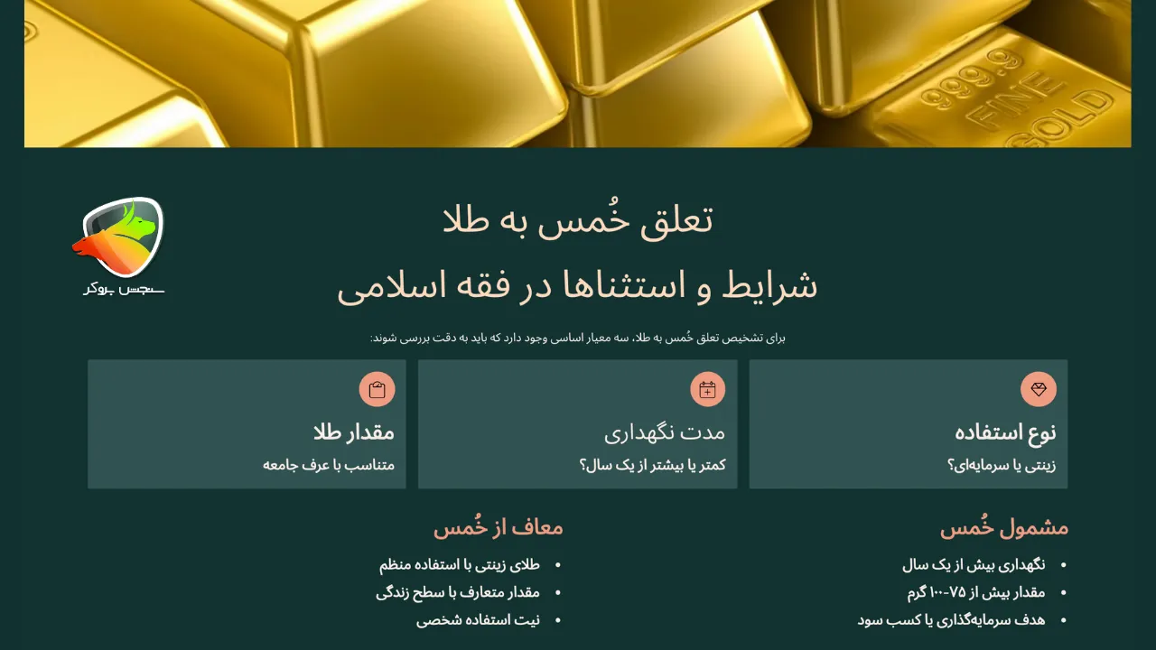 ایا به طلا خمس تعلق می گیرد