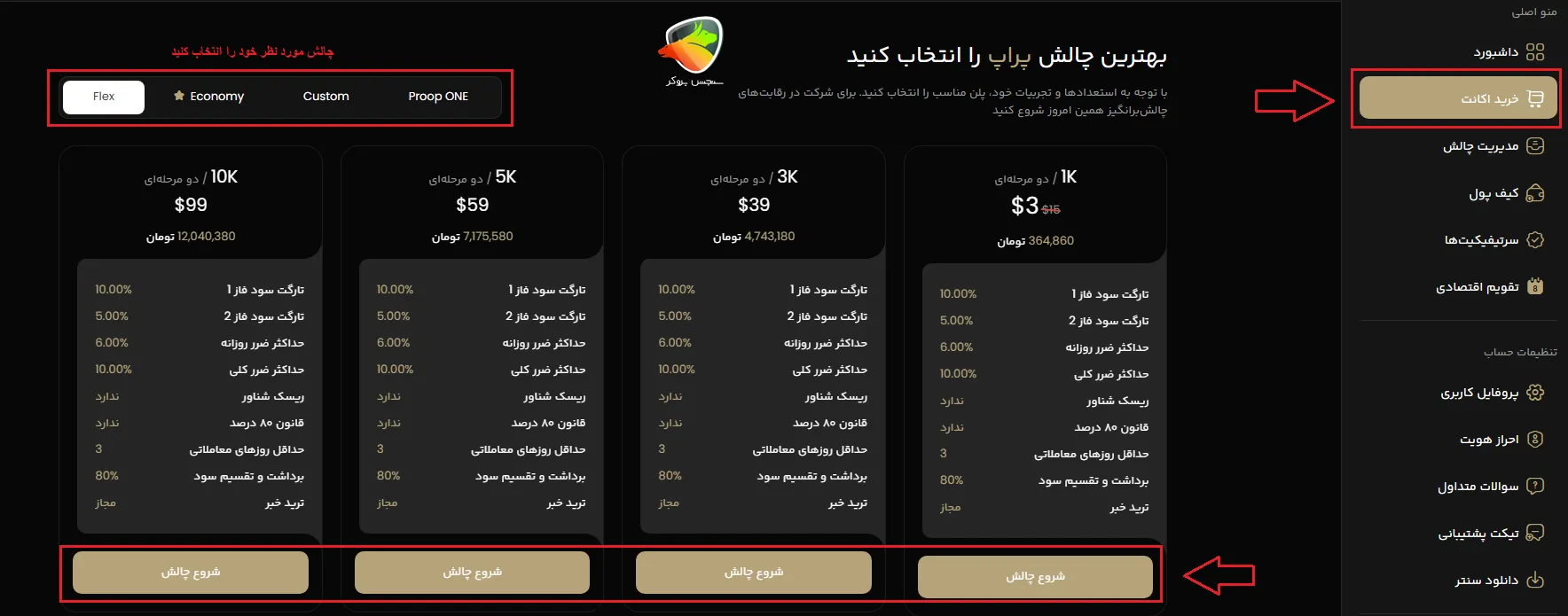 خرید چالش پراپکو