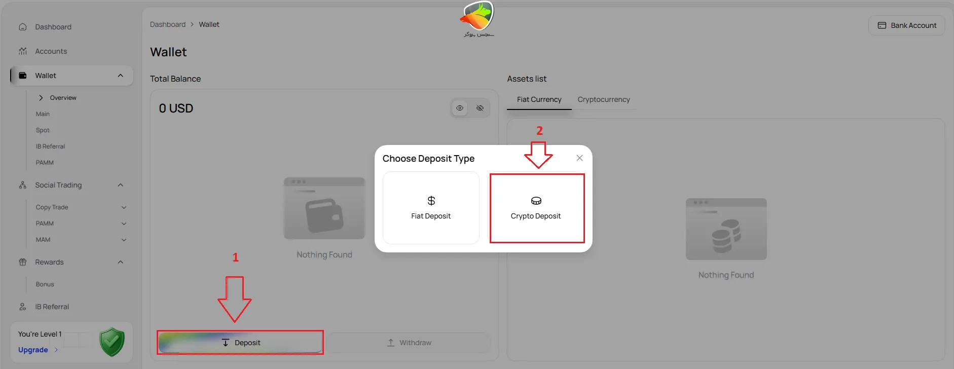 آموزش واریز تتر در بروکر یونیکورن