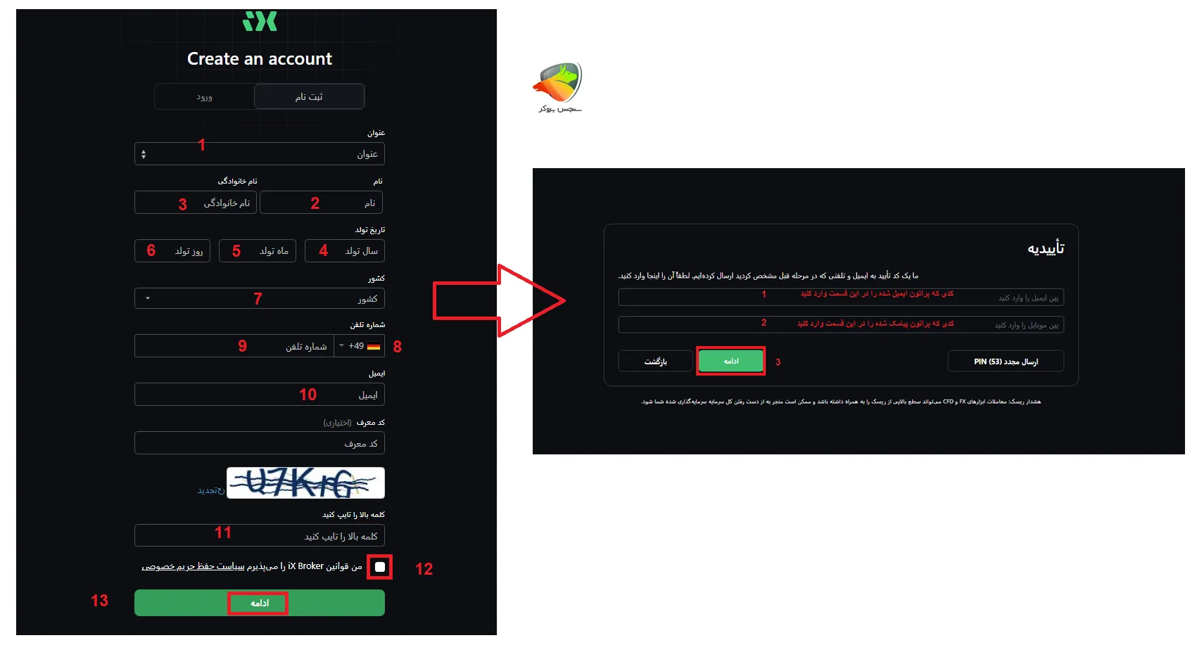 آموزش ثبت نام در پلتفرم ای ایکس پرو بروکر ای ایکس بروکر
