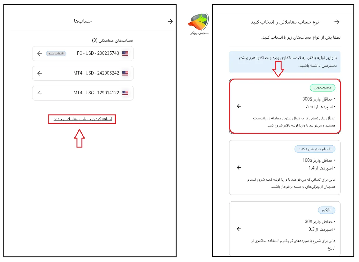 افتتاح حساب ecn آلپاری مرحله 2