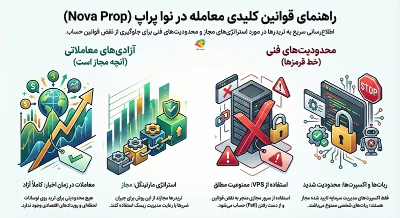 قوانین معاملات در نوا پراپ 