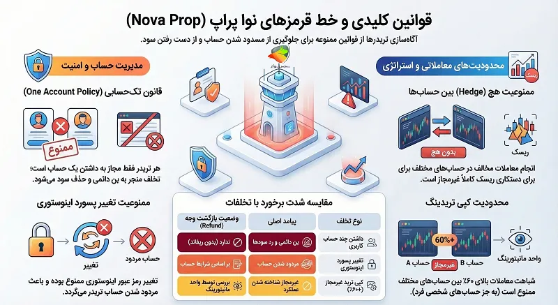 قوانین ممنوعه در نوا پراپ 