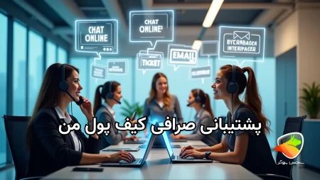 بررسی پشتیبانی آنلاین کیف پول من